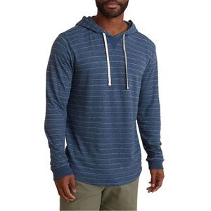 Marine Layer DK Stripe Hoodie Blue Long Sleeve Pullover Lightweight Men’s M